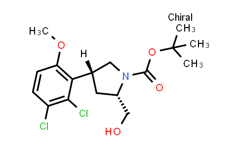 MC586106 | 2640035-17-0 | tert-butyl (2S,4R)-4-(2,3-dichloro-6-methoxy-phenyl)-2-(hydroxymethyl)pyrrolidine-1-carboxylate