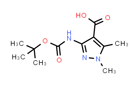 CAS No. 2639463-26-4, 3-(tert-butoxycarbonylamino)-1,5-dimethyl-pyrazole-4-carboxylic acid