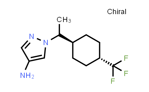 CAS No. 2639525-51-0, trans-1-[1-[4-(trifluoromethyl)cyclohexyl]ethyl]pyrazol-4-amine