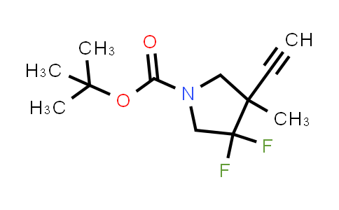 CAS No. 2607831-45-6, tert-butyl 3-ethynyl-4,4-difluoro-3-methyl-pyrrolidine-1-carboxylate