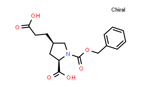 CAS No. 2639392-36-0, (2R,4R)-1-benzyloxycarbonyl-4-(2-carboxyethyl)pyrrolidine-2-carboxylic acid