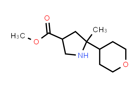 CAS No. 2639430-65-0, methyl 5-methyl-5-tetrahydropyran-4-yl-pyrrolidine-3-carboxylate