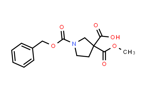 CAS No. 2639437-82-2, 1-benzyloxycarbonyl-3-methoxycarbonyl-pyrrolidine-3-carboxylic acid