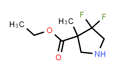CAS No. 2639442-10-5, ethyl 4,4-difluoro-3-methyl-pyrrolidine-3-carboxylate