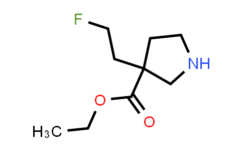 CAS No. 2639449-30-0, ethyl 3-(2-fluoroethyl)pyrrolidine-3-carboxylate
