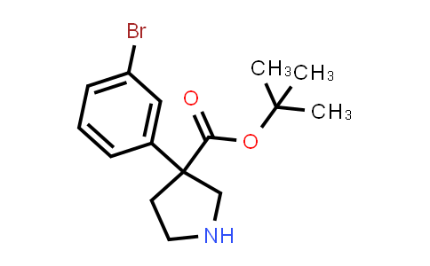 CAS No. 2639464-39-2, tert-butyl 3-(3-bromophenyl)pyrrolidine-3-carboxylate