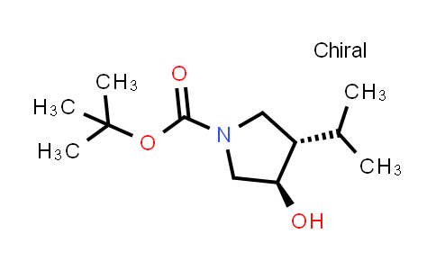 CAS No. 2325666-07-5, tert-butyl (3R,4S)-3-hydroxy-4-isopropyl-pyrrolidine-1-carboxylate