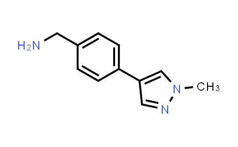 CAS No. 1184589-25-0, [4-(1-methylpyrazol-4-yl)phenyl]methanamine