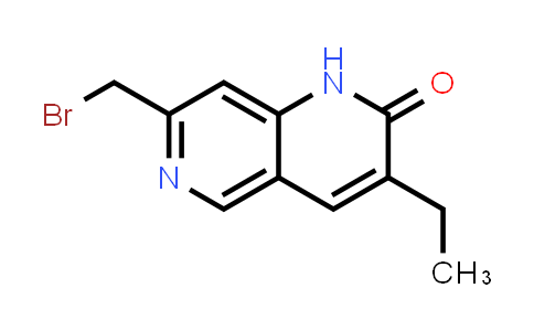 CAS No. 2589531-41-7, 7-(bromomethyl)-3-ethyl-1H-1,6-naphthyridin-2-one