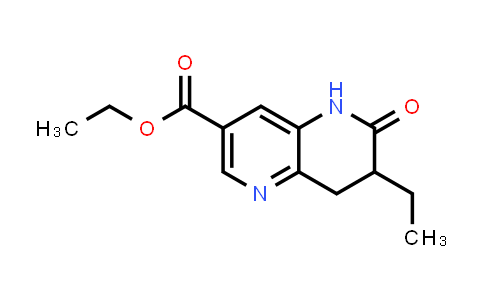 CAS No. 2589531-70-2, ethyl 7-ethyl-6-oxo-7,8-dihydro-5H-1,5-naphthyridine-3-carboxylate