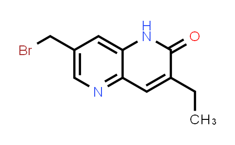 CAS No. 2589531-82-6, 7-(bromomethyl)-3-ethyl-1H-1,5-naphthyridin-2-one