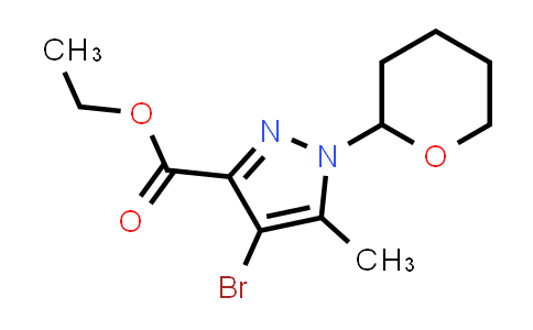 CAS No. 2246368-58-9, ethyl 4-bromo-5-methyl-1-tetrahydropyran-2-yl-pyrazole-3-carboxylate