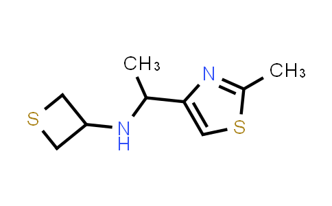 CAS No. 1871791-65-9, N-[1-(2-methyl-1,3-thiazol-4-yl)ethyl]thietan-3-amine