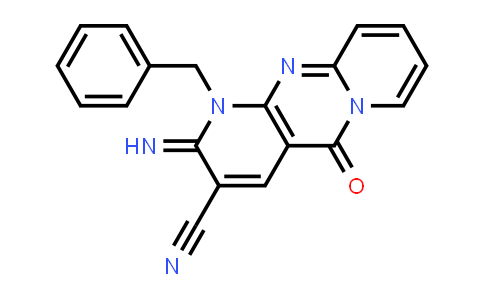 CAS No. 496799-83-8, 7-benzyl-6-imino-2-oxo-1,7,9-triazatricyclo[8.4.0.0³,⁸]tetradeca-3(8),4,9,11,13-pentaene-5-carbonitrile