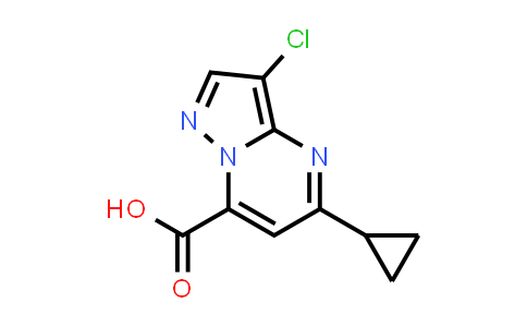 CAS No. 1011354-08-7, 3-chloro-5-cyclopropylpyrazolo[1,5-a]pyrimidine-7-carboxylic acid