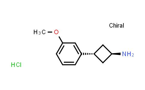 CAS No. 1909286-83-4, trans-3-(3-methoxyphenyl)cyclobutanamine hydrochloride