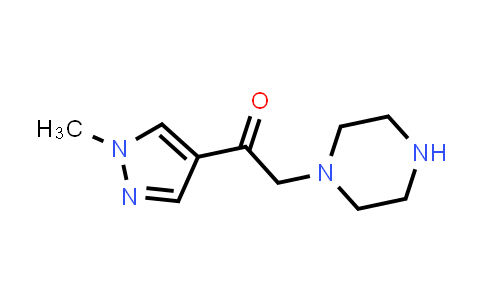 CAS No. 1355004-66-8, 1-(1-methylpyrazol-4-yl)-2-piperazin-1-yl-ethanone