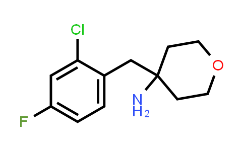 CAS No. 1344355-96-9, 4-[(2-chloro-4-fluorophenyl)methyl]oxan-4-amine