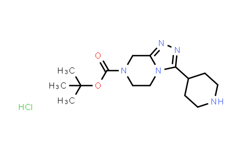 CAS No. 1803561-25-2, tert-butyl 3-(piperidin-4-yl)-5H,6H,7H,8H-[1,2,4]triazolo[4,3-a]pyrazine-7-carboxylate hydrochloride