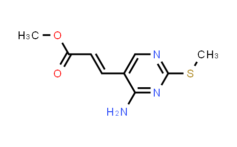 CAS No. 454486-75-0, methyl 3-(4-amino-2-methylsulfanyl-pyrimidin-5-yl)prop-2-enoate
