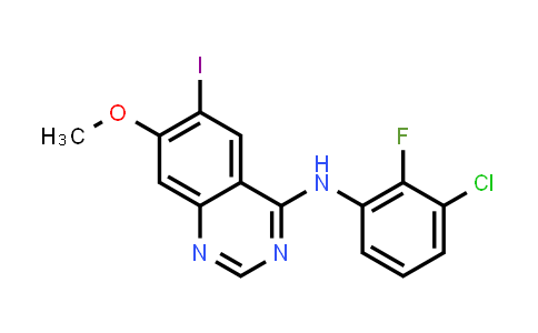 CAS No. 2407087-98-1, N-(3-chloro-2-fluoro-phenyl)-6-iodo-7-methoxy-quinazolin-4-amine