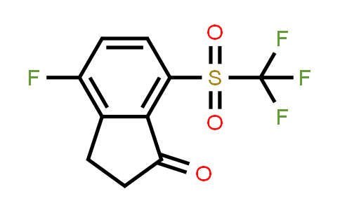 CAS No. 1672663-02-3, 4-fluoro-7-(trifluoromethylsulfonyl)indan-1-one