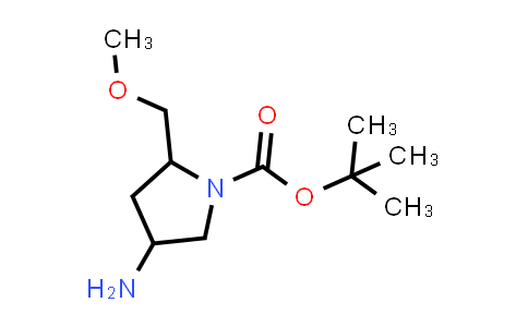 CAS No. 1822574-85-5, tert-butyl 4-amino-2-(methoxymethyl)pyrrolidine-1-carboxylate
