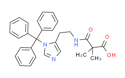 CAS No. 2131830-60-7, 2,2-dimethyl-3-oxo-3-((2-(1-trityl-1H-imidazol-5-yl)ethyl)amino)propanoic acid