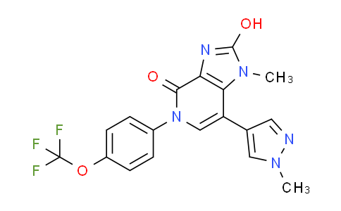 2-hydroxy-1-methyl-7-(1-methyl-1H-pyrazol-4-yl)-5-(4-(trifluoromethoxy)phenyl)-1,5-dihydro-4H-imidazo[4,5-c]pyridin-4-one