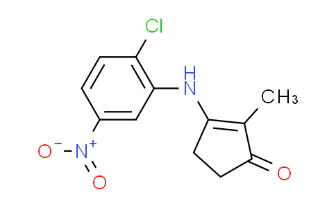 CAS No. 1672687-00-1, 3-((2-chloro-5-nitrophenyl)amino)-2-methylcyclopent-2-en-1-one