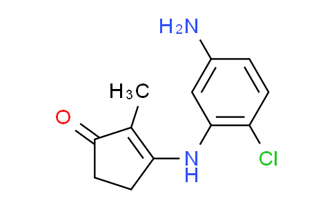 CAS No. 1672683-61-2, 3-((5-amino-2-chlorophenyl)amino)-2-methylcyclopent-2-en-1-one