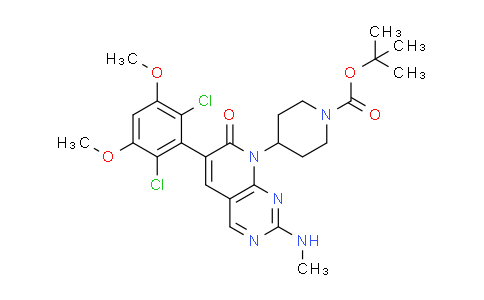 CAS No. 2243448-87-3, tert-butyl 4-(6-(2,6-dichloro-3,5-dimethoxyphenyl)-2-(methylamino)-7-oxopyrido[2,3-d]pyrimidin-8(7H)-yl)piperidine-1-carboxylate