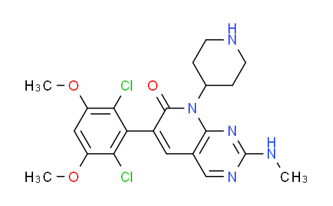 CAS No. 2243448-86-2, 6-(2,6-dichloro-3,5-dimethoxyphenyl)-2-(methylamino)-8-(piperidin-4-yl)pyrido[2,3-d]pyrimidin-7(8H)-one