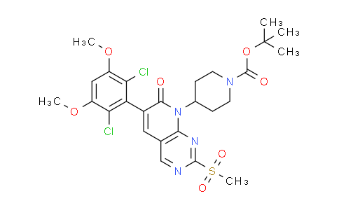 CAS No. 2243448-85-1, tert-butyl 4-(6-(2,6-dichloro-3,5-dimethoxyphenyl)-2-(methylsulfonyl)-7-oxopyrido[2,3-d]pyrimidin-8(7H)-yl)piperidine-1-carboxylate