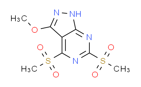CAS No. 1061346-75-5, 3-Methoxy-4,6-bis(methylsulfonyl)-1H-pyrazolo[3,4-d]pyrimidine
