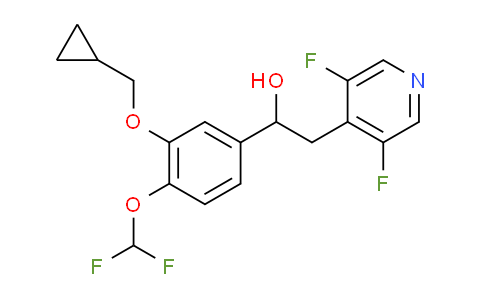 CAS No. 1113061-20-3, 1-(3-(cyclopropylmethoxy)-4-(difluoromethoxy)phenyl)-2-(3,5-difluoropyridin-4-yl)ethan-1-ol