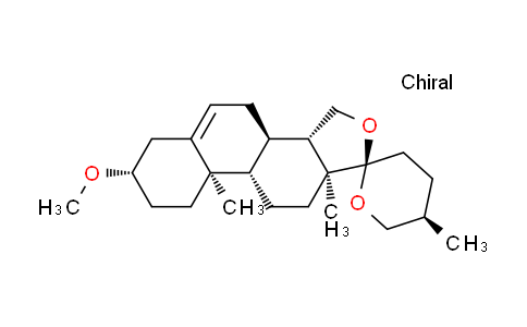 CAS No. 116292-24-1, (1R,3aS,3bR,5'R,7S,9aR,9bS,11aS)-7-methoxy-5',9a,11a-trimethyl-3a,3b,3',4,4',5',6,6',7,8,9,9a,9b,10,11,11a-hexadecahydro-3H-spiro[phenanthro[1,2-c]furan-1,2'-pyran]