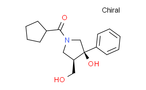 CAS No. 1173565-74-6, cyclopentyl((3R,4R)-3-hydroxy-4-(hydroxymethyl)-3-phenylpyrrolidin-1-yl)methanone