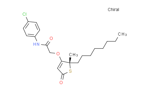 CAS No. 1198410-59-1, (S)-N-(4-chlorophenyl)-2-((2-methyl-2-octyl-5-oxo-2,5-dihydrothiophen-3-yl)oxy)acetamide