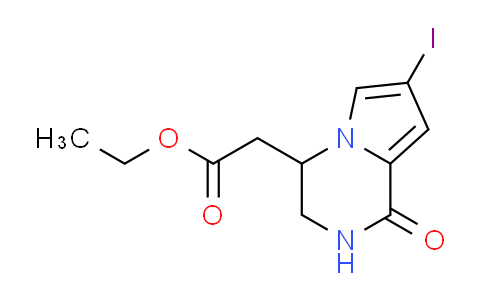 CAS No. 1218810-48-0, ethyl2-(7-iodo-1-oxo-1,2,3,4-tetrahydropyrrolo[1,2-a]pyrazin-4-yl)acetate