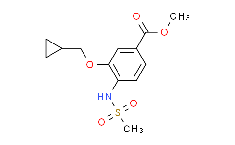 CAS No. 1239278-73-9, methyl 3-(cyclopropylmethoxy)-4-(methylsulfonamido)benzoate
