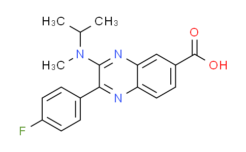 CAS No. 1268863-35-9, 2-(4-fluorophenyl)-3-(isopropyl(methyl)amino)quinoxaline-6-carboxylic acid