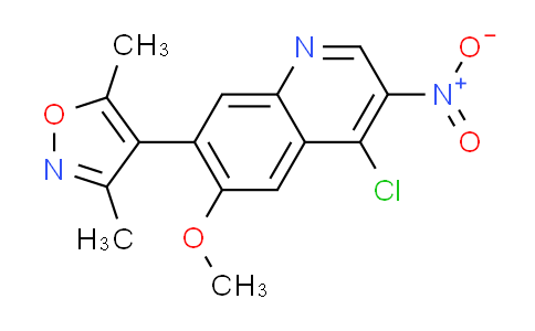 CAS No. 1300031-65-5, 4-(4-chloro-6-methoxy-3-nitroquinolin-7-yl)-3,5-dimethylisoxazole
