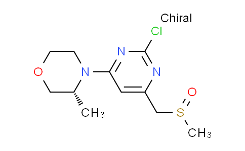 CAS No. 1352227-17-8, (R)-4-(2-chloro-6-(((S)-methylsulfinyl)methyl)pyrimidin-4-yl)-3-methylmorpholine