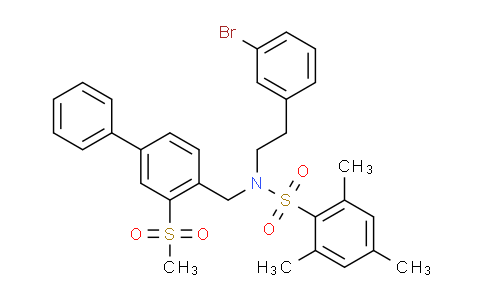 CAS No. 1613028-81-1, N-(3-bromophenethyl)-2,4,6-trimethyl-N-((3-(methylsulfonyl)-[1,1-biphenyl]-4-yl)methyl)benzenesulfonamide