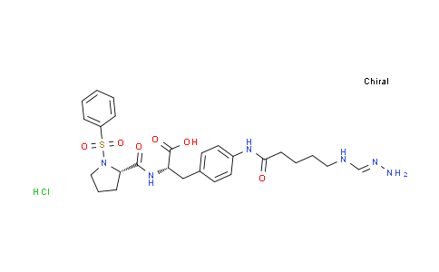 CAS No. 1689542-67-3, L-​Phenylalanine, 1-​(phenylsulfonyl)​-​L-​prolyl-​4-​[[5-​[(aminoiminomethyl)​amino]​-​1-​oxopentyl]​amino]​-​, hydrochloride (1:1)