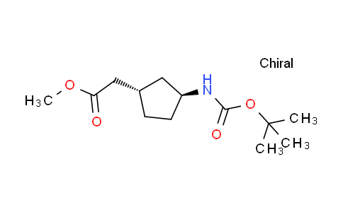 CAS No. 1781992-14-0, methyl2-((1S,3S)-3-((tert-butoxycarbonyl)amino)cyclopentyl)acetate