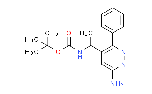 CAS No. 1894229-91-4, tert-butyl(1-(6-amino-3-phenylpyridazin-4-yl)ethyl)carbamate