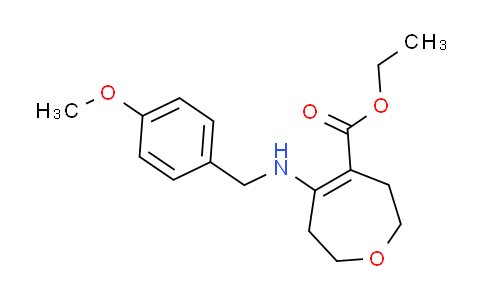 CAS No. 2079871-57-9, ethyl 5-[(4-methoxyphenyl)methylamino]-2,3,6,7-tetrahydrooxepine-4-carboxylate