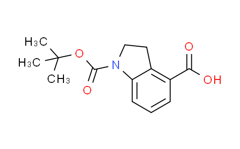 CAS No. 208774-11-2, 1-(Tert-butoxycarbonyl)indoline-4-carboxylic acid
